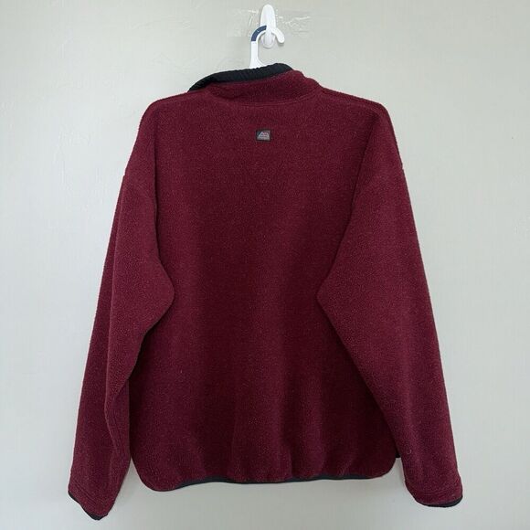 Vintage Outersport 1/4 Zip Fleece Pullover Men’s Size L Jacket Sweater Dark Red - Picture 6 of 6